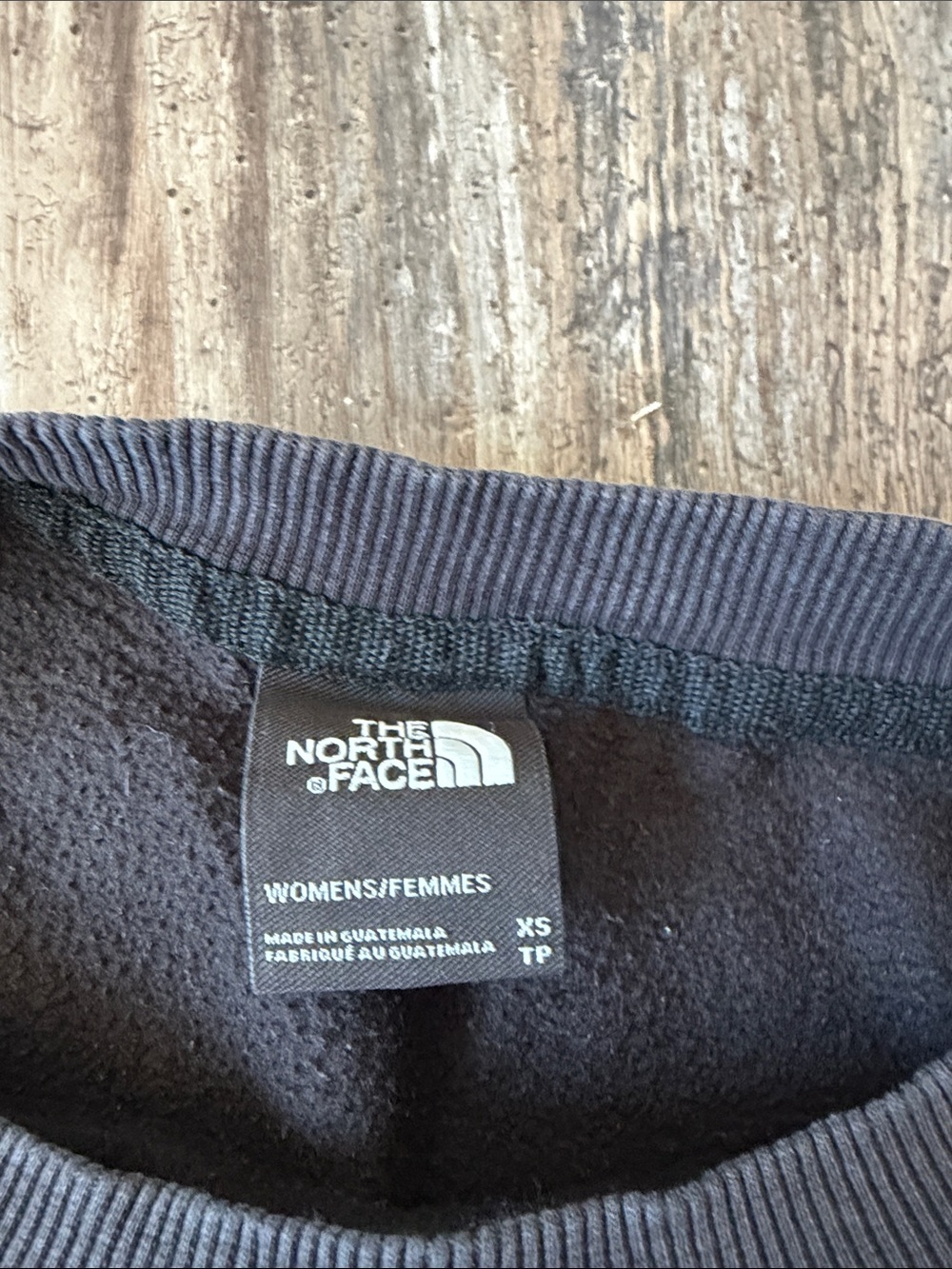 The North Face Woman’s Black Sweatshirt with White Logo - Picture 3 of 3
